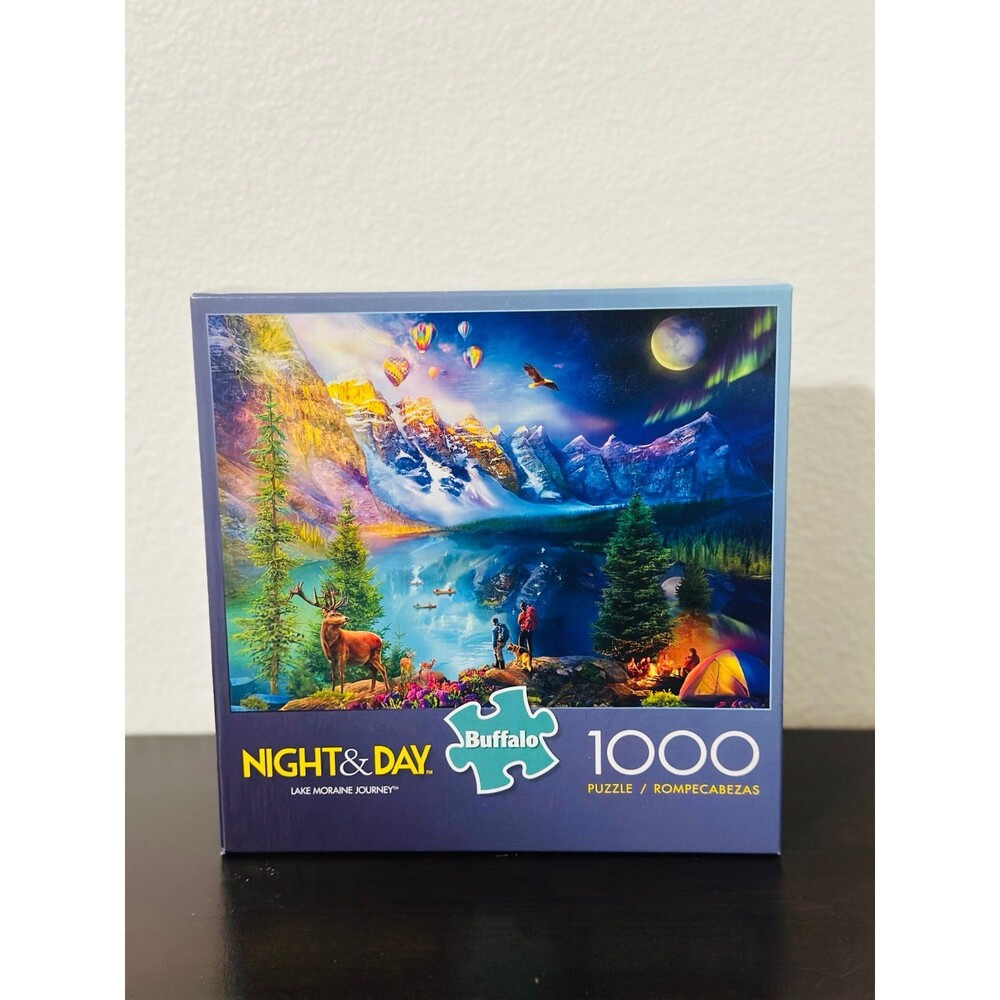 Buffalo Games Night & Day Lake Moraine Journey 1000 Piece Puzzle New Sealed